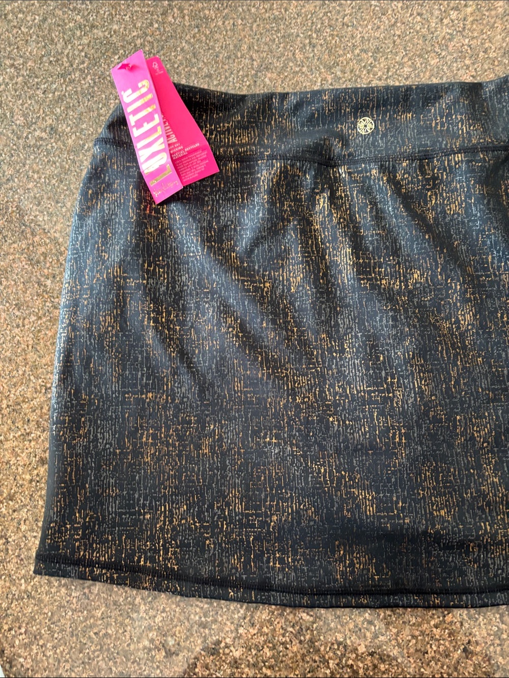 Lilly Pulitzer Black Metallic Sabbia Skort-XL - Picture 13 of 13